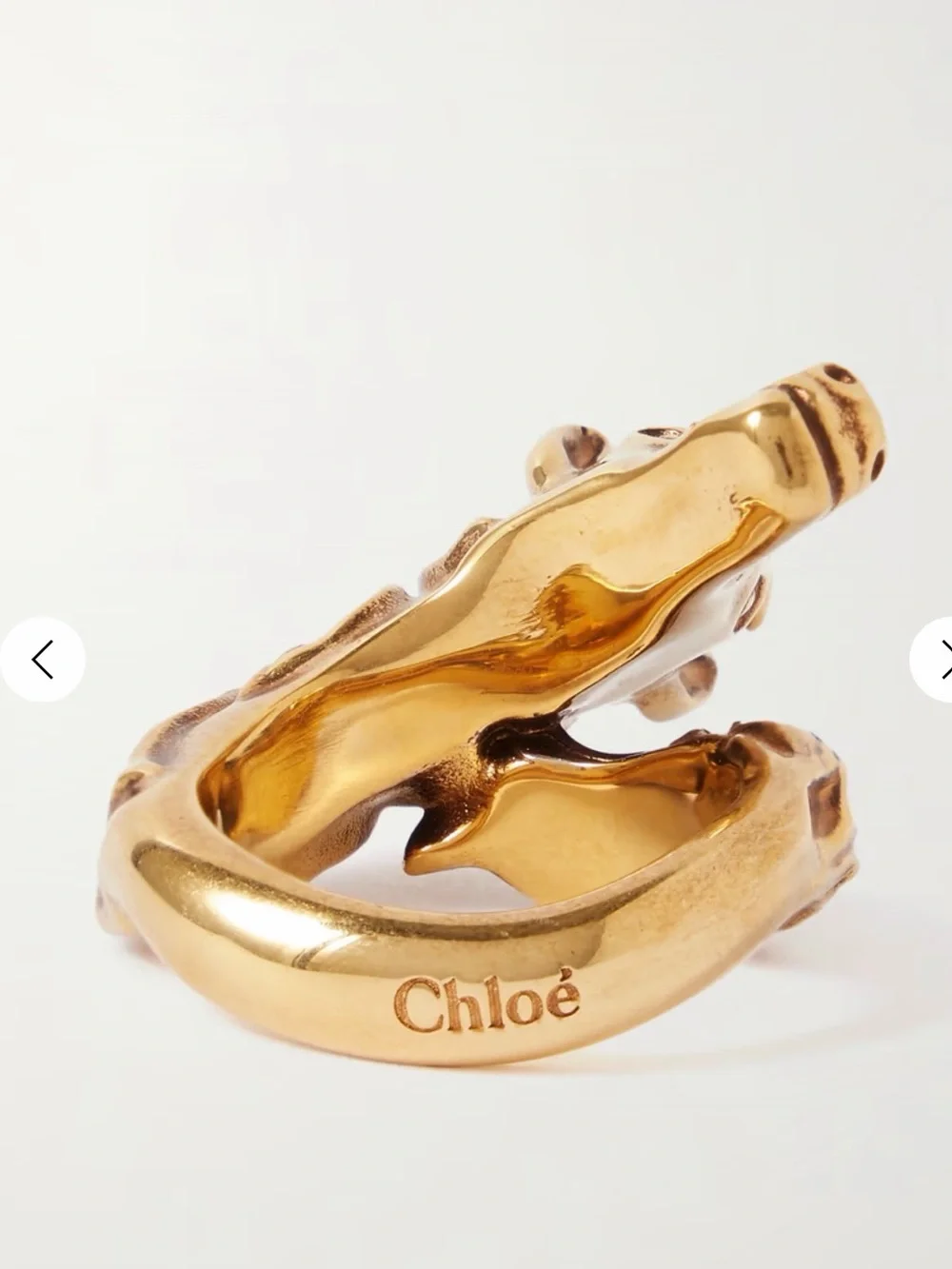 Chloe Gold Horse Head Ring - Made in Italy sz 54